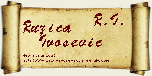 Ružica Ivošević vizit kartica
